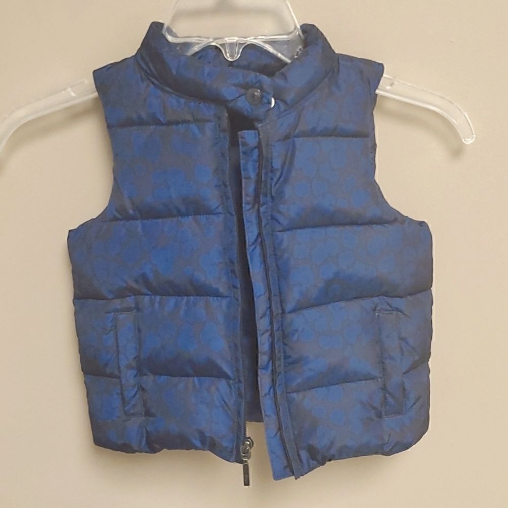 BABY GAP Blue/Black Puffer Vest - 3 Toddler‎